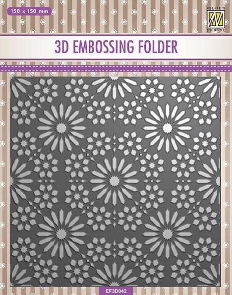Matrita pentru embosare 3D - 15 x 15 cm - Flower Pattern