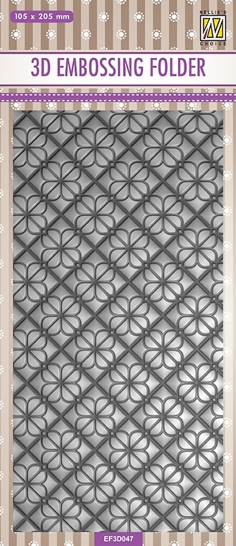 Matrita pentru embosare 3D - 10,5 x 20,5 cm - Flower backgrounds