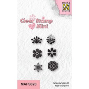Set 6 stampile din silicon Mandala Mini Flower Stamps, Flowers 2