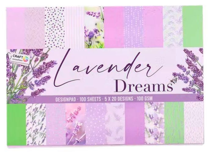 Set 100 coli A6, 100 g, 5 x 20 design - Lavender dream