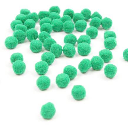 Set 125 pompoane acrilice 0,5 cm - Verde dechis