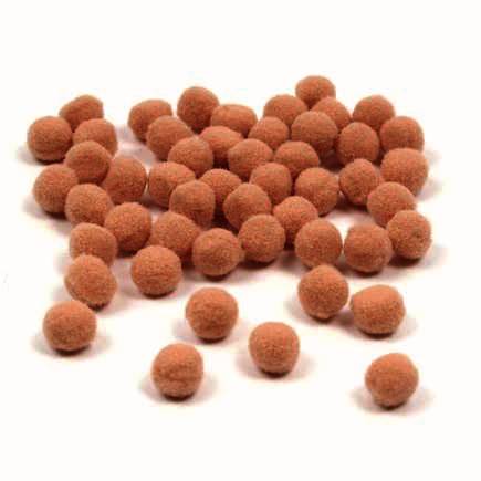 Set 100 pompoane acrilice 0,8 cm - Maro deschis