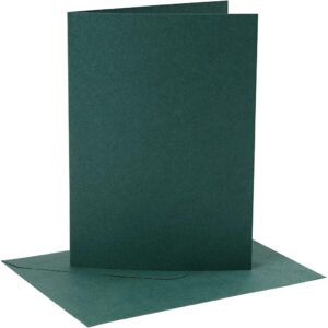 Set 6 felicitari cu plic colorat, 17,8 x 12,7 cm, Green