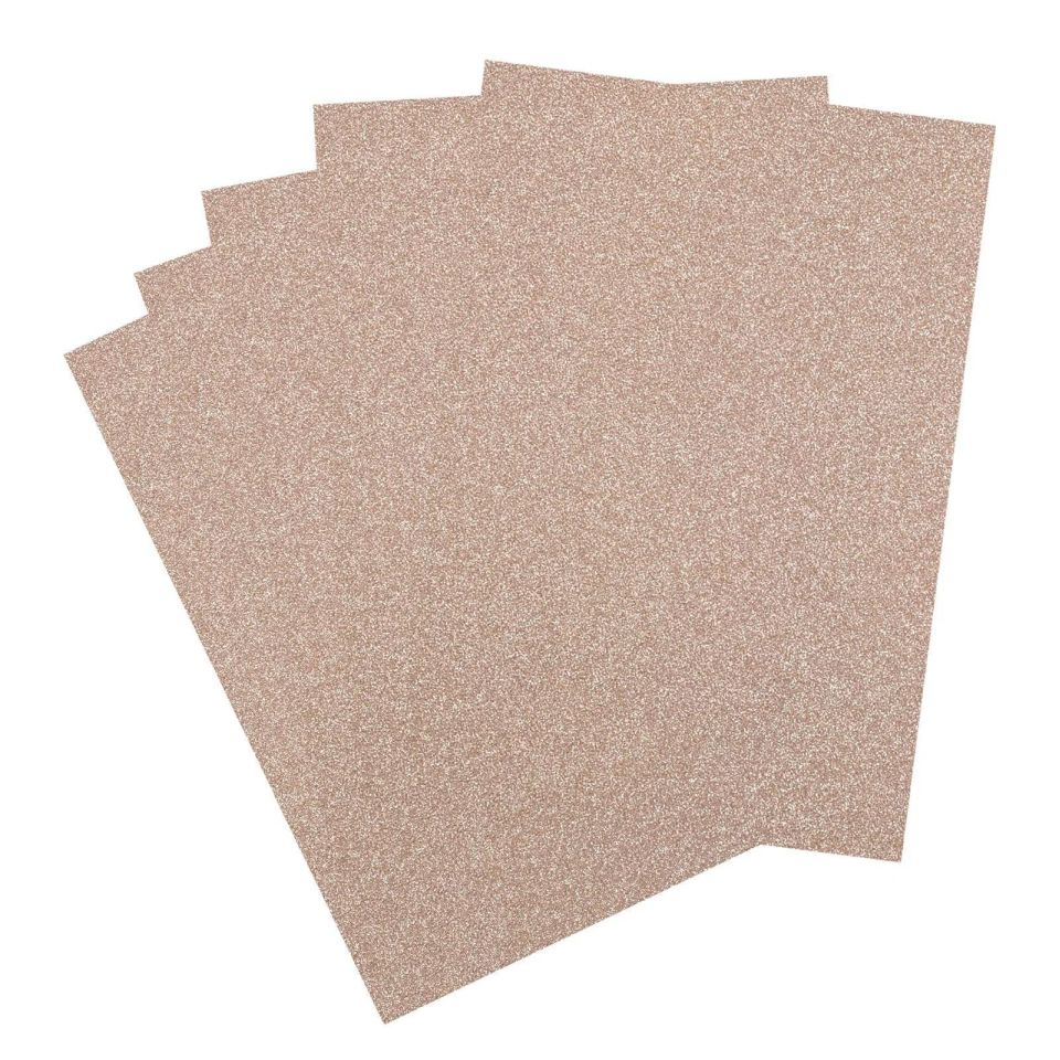 Carton 250g A4 cu sclipici, Florence Glitter Cardstock Champagne