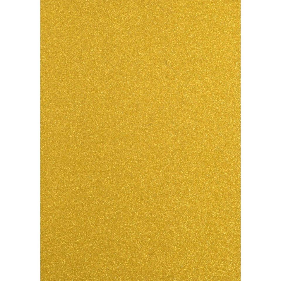 Carton 250g A4 cu sclipici, Florence Glitter Cardstock Yellow Gold
