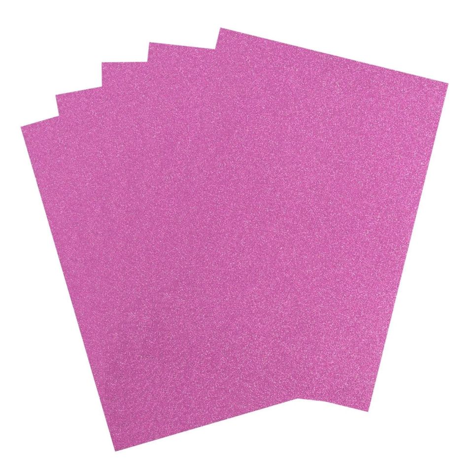 Carton 250g A4 cu sclipici, Florence Glitter Cardstock Light Pink