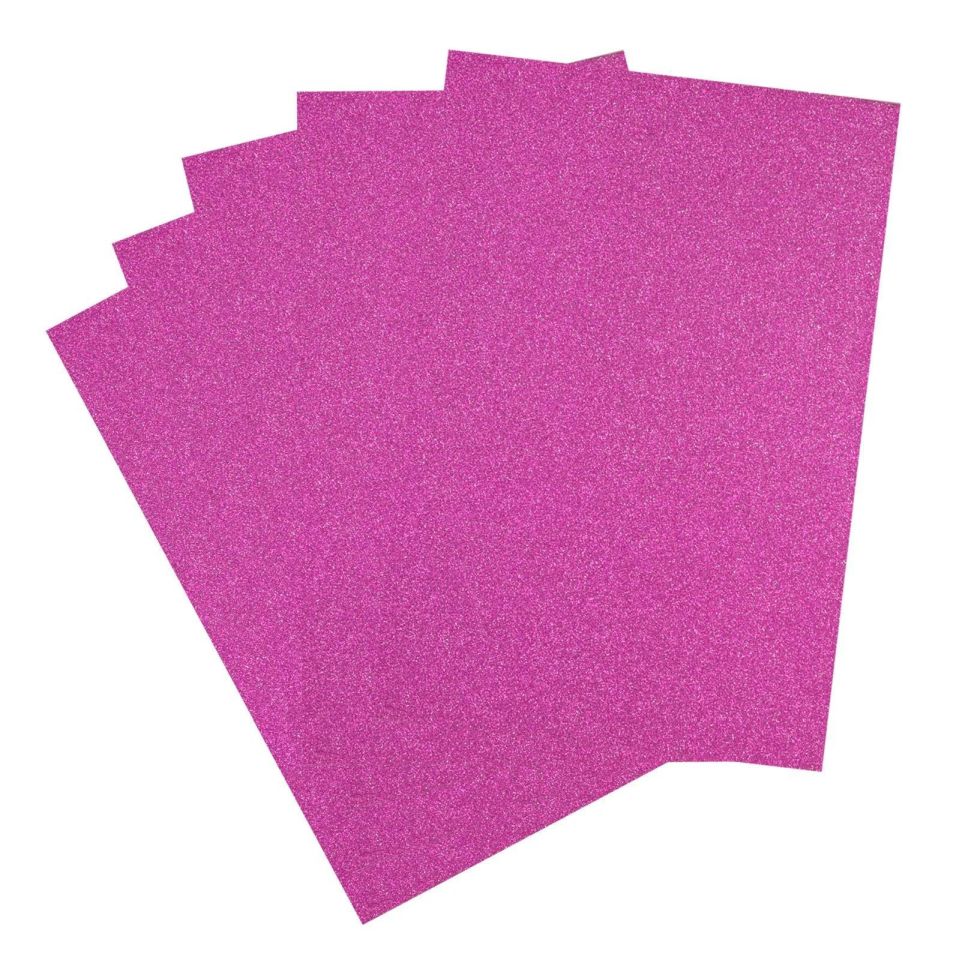Carton 250g A4 cu sclipici, Florence Glitter Cardstock Pink