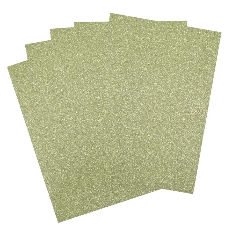 Carton 250g A4 cu sclipici, Florence Glitter Cardstock Light Green