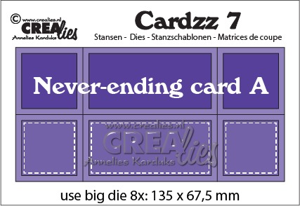 Set 7 matrite Crealies, Cardzz dies no. 7, Never-ending card A