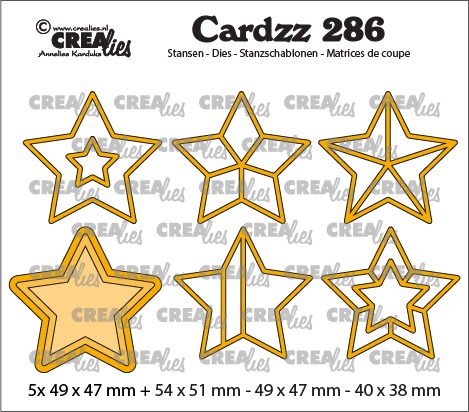 Set 8 matrite Crealies, Cardzz Elements dies no.286, Stars