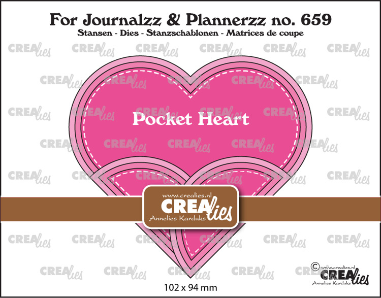 Set 7 matrite Crealies, Pocket heart