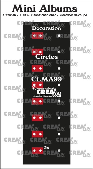 Set 3 matrite Crealies, Decoration for mini album no. 99, Circles