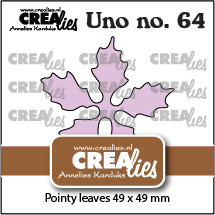 Matrita Crealies Uno no. 64, Poinsettia, pointy leaves