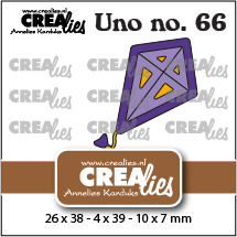 Set 8 matrite Crealies Uno no. 66, Kite small