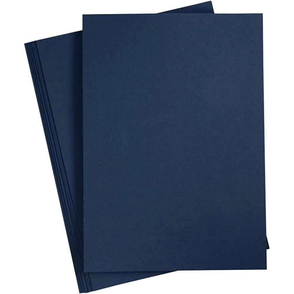 Set 6 coli A4 carton 180 g/m2 - Midnight Blue