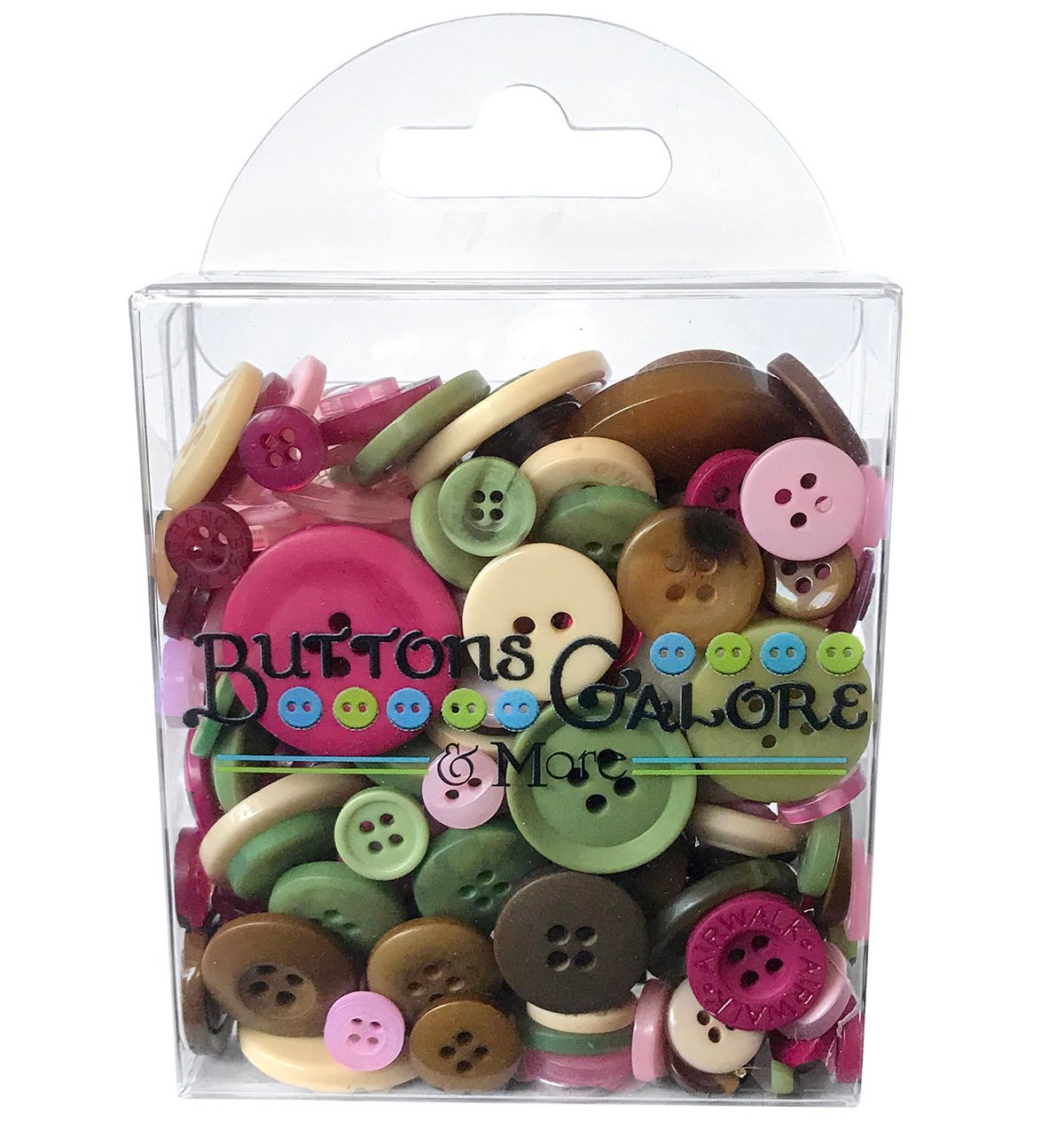 Set aproximativ 125 nasturi din plastic, 1 - 3,5 cm, Buttons Galore Rose Garden