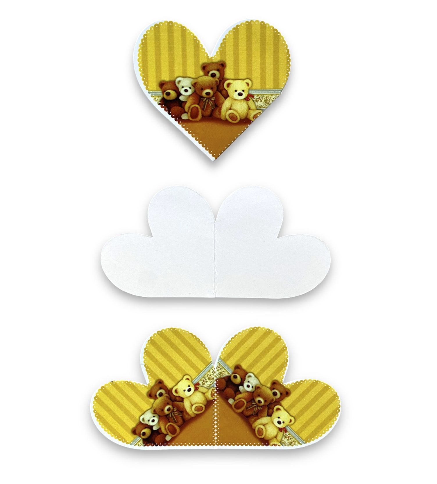 Cutie dreptunghica din carton, ambalaj cadouri, design cu ursuleti, 14,5 X 10,7 X 9 cm, cod BXR 44 - imagine 5