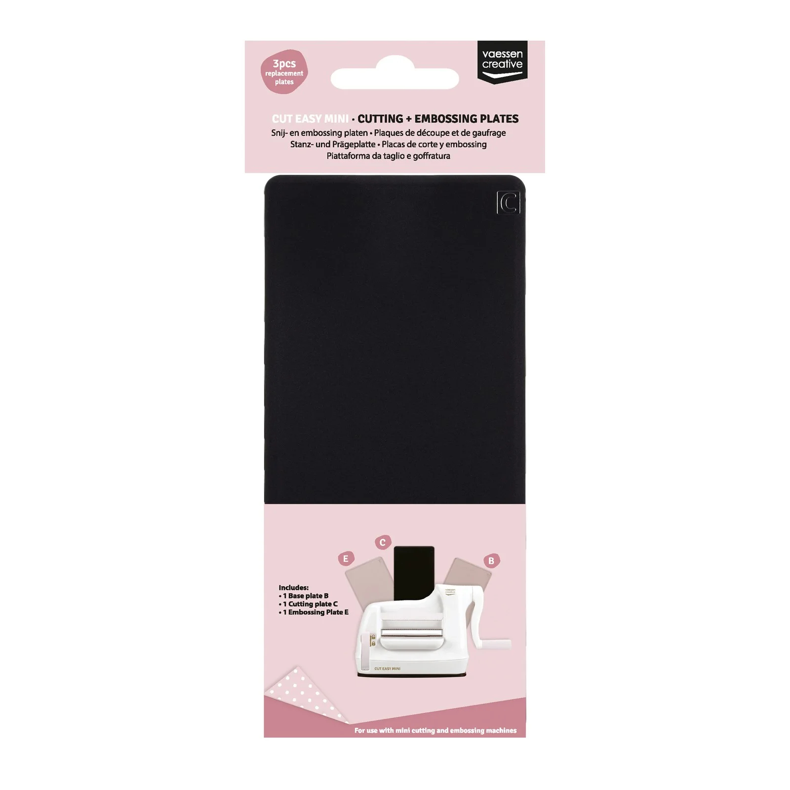 Set 3 placi de rezerva pentru masina de taiat/embosat, Vaessen Cut Easy Mini