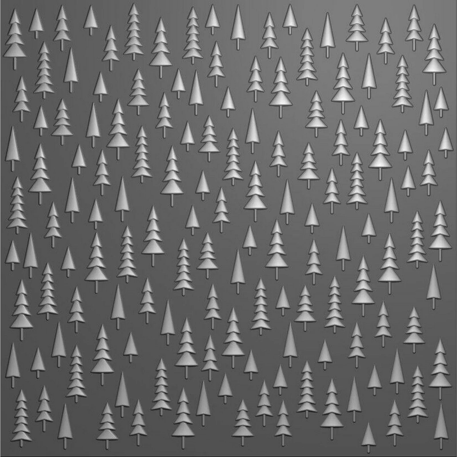 Matrita pentru embosare 3D, 15 x 15 cm, Christmas Trees