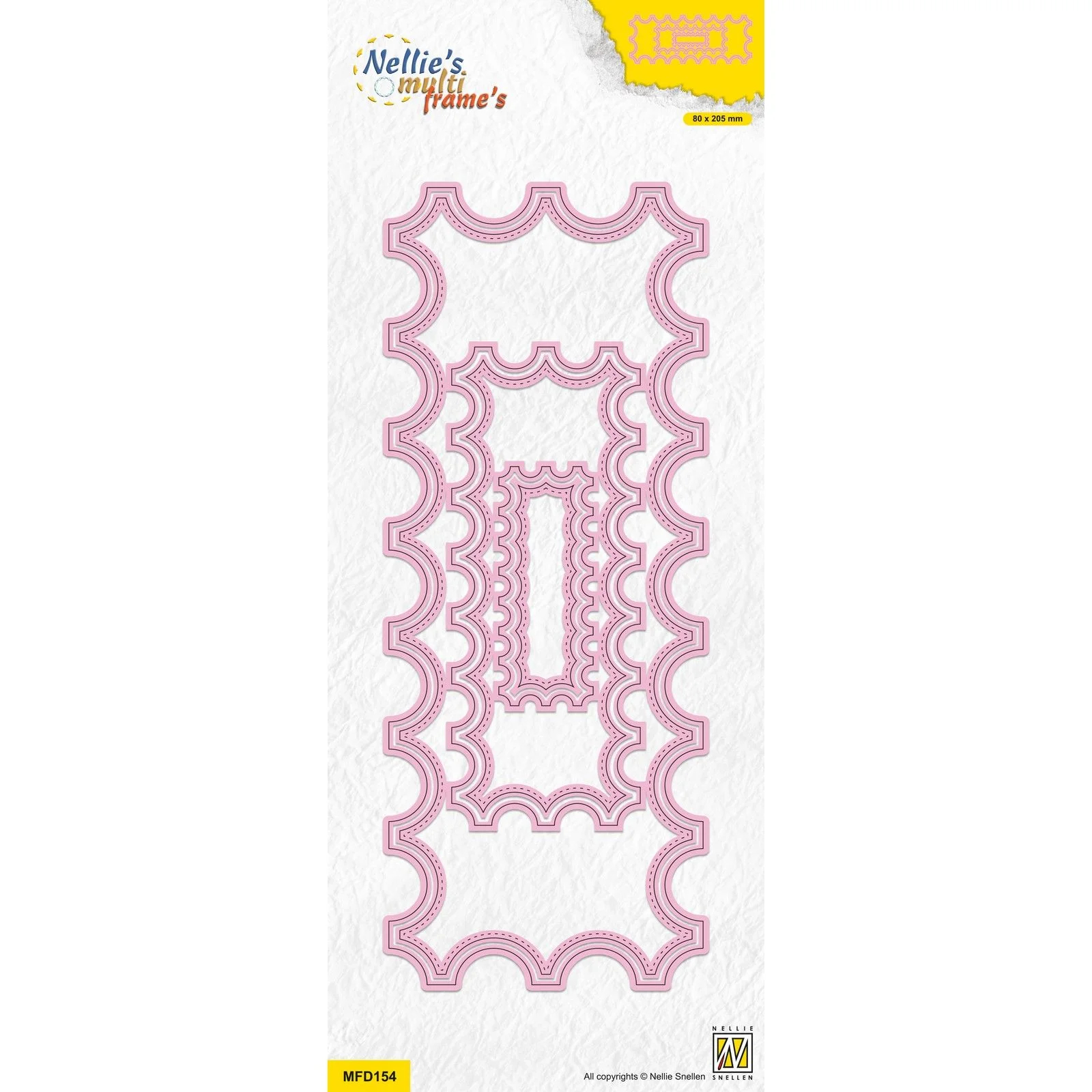 Set 6 matrite Nellies Multi Frame, Slimline Rectangle