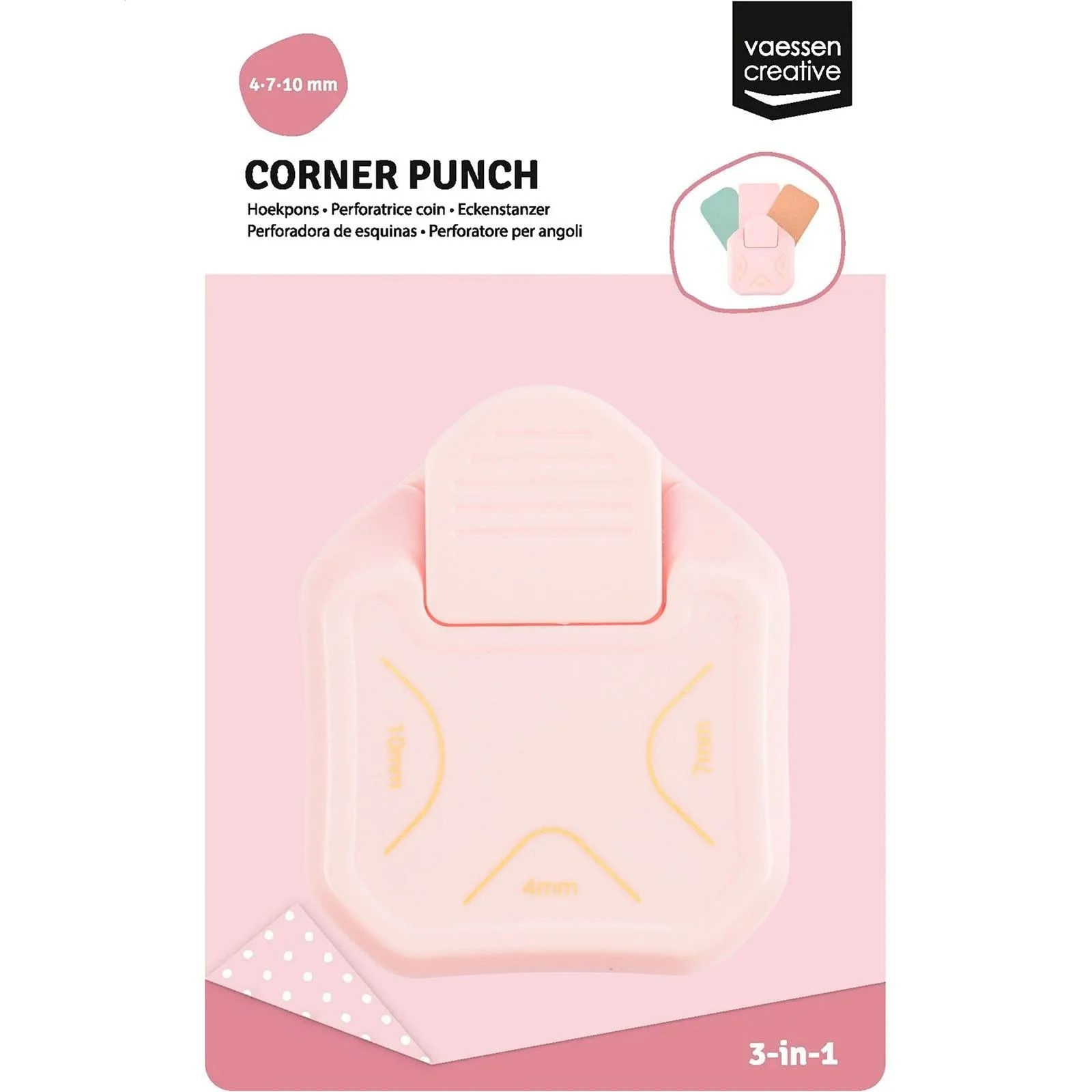 Perforator de colt rotund, 4-7-10 mm, Pink