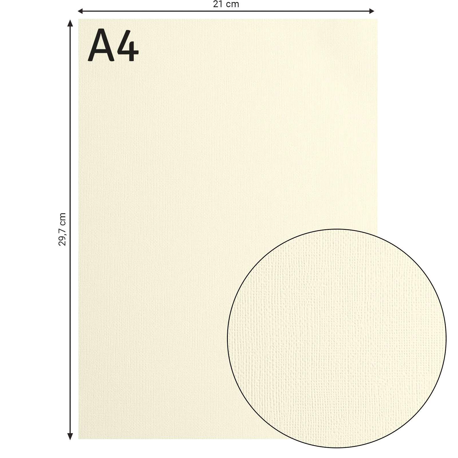 Coala carton A4, culoare uni, 216g, structura texturata, Florence Texture Raffia