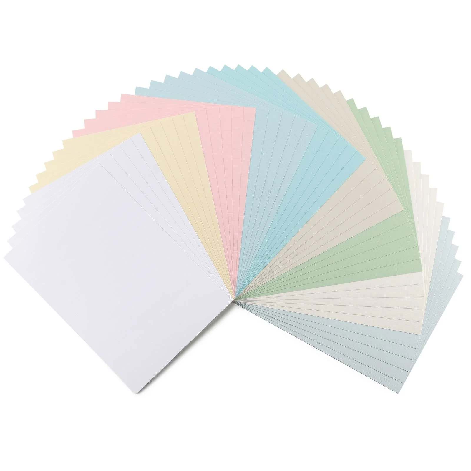 Set 45 cartoane A4 structura cu aspect de tesatura, culori pastel, 250 g, Florence Linen Cardstock Pastel 9x5