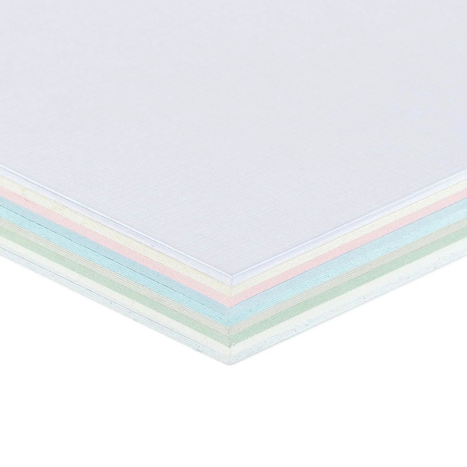 Set 45 cartoane A4 structura cu aspect de tesatura, culori pastel, 250 g, Florence Linen Cardstock Pastel 9x5