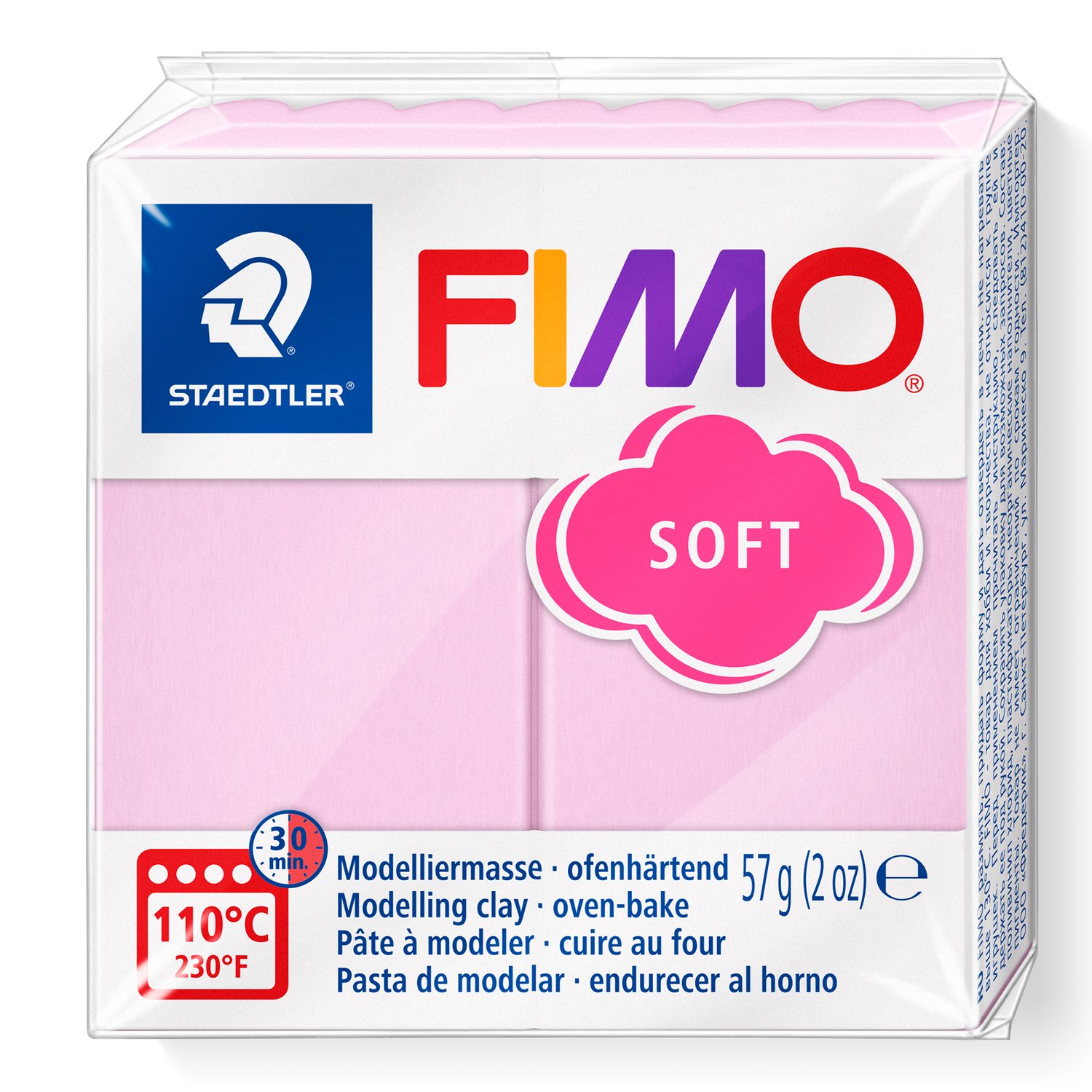 Pasta de modelaj Fimo Soft 56 g - Pastel Roze