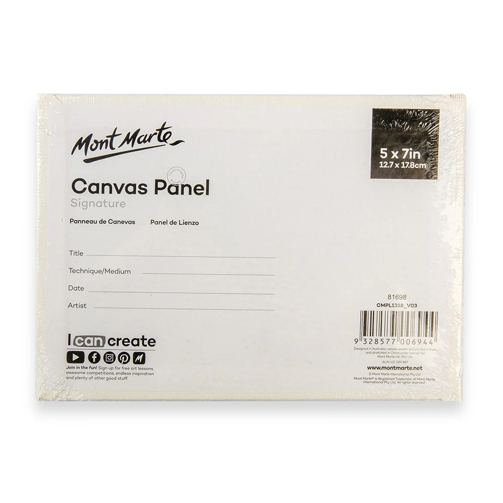 Carton canvas Mont Marte, 17,8 x 12,7 cm