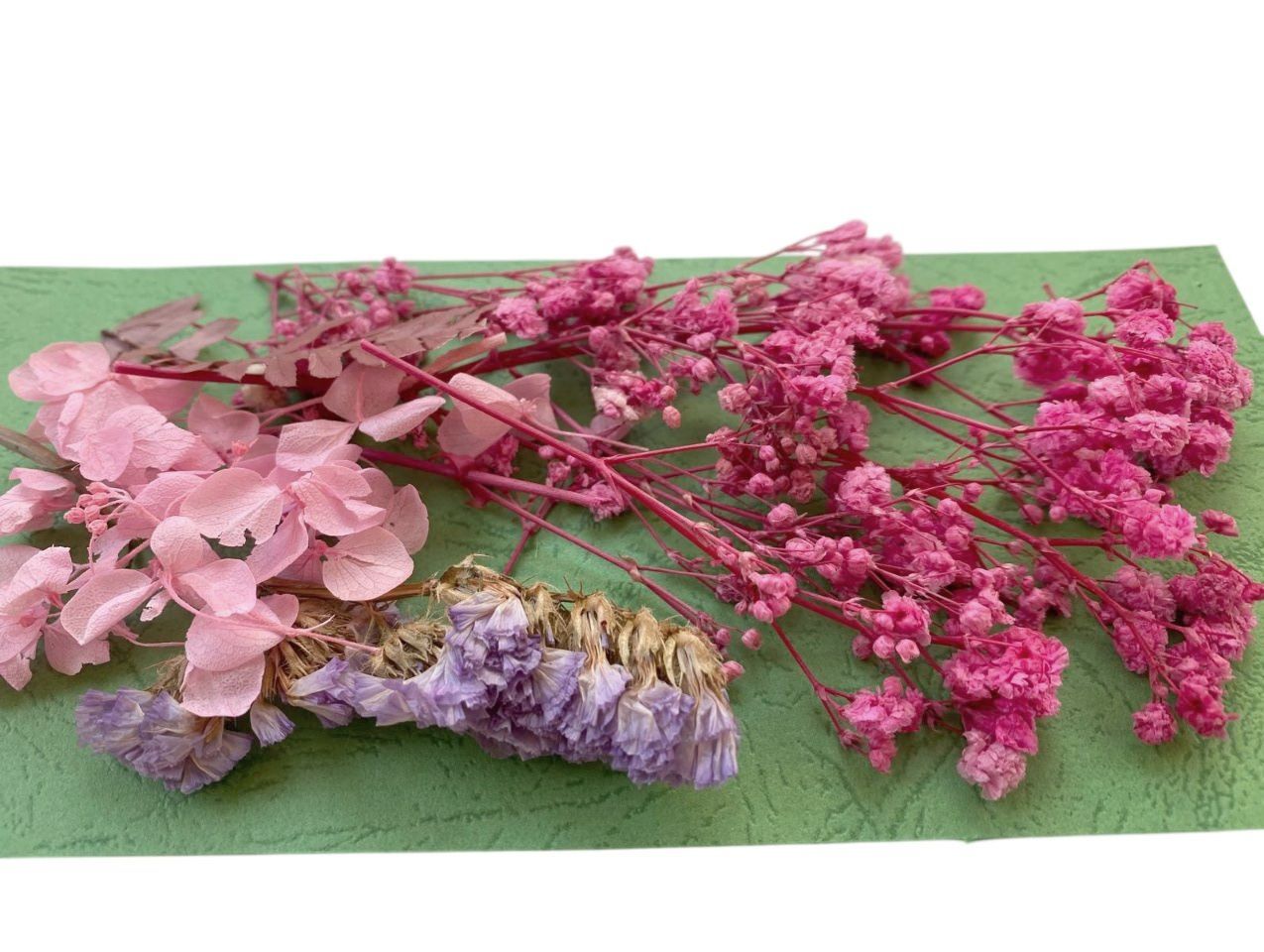 Flori naturale uscate, gama roz pastel - roz intens - imagine 3