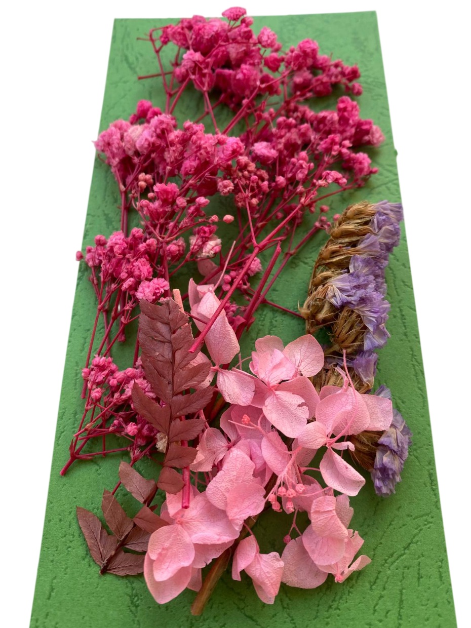 Flori naturale uscate, gama roz pastel - roz intens - imagine 4