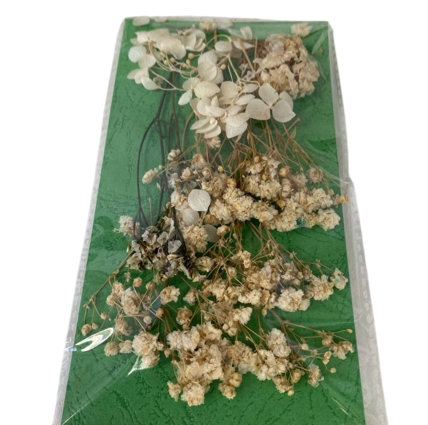 Flori naturale uscate, gama alb - crem - imagine 5