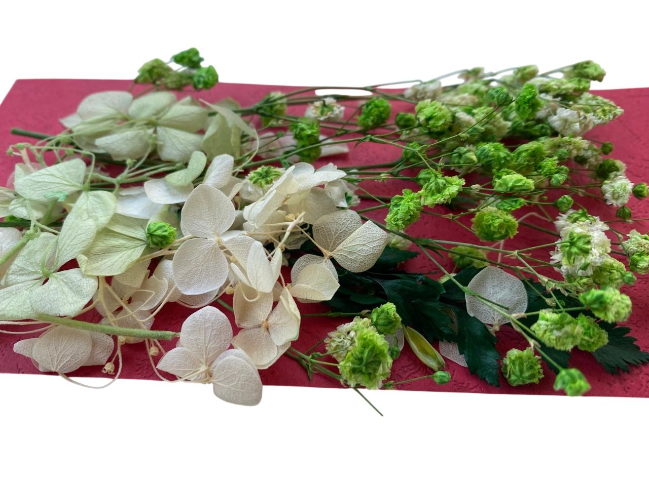 Flori naturale uscate, gama alb -verde - imagine 6