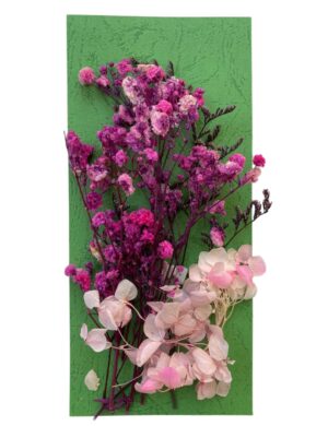 Flori naturale uscate, gama roz pastel - ciclam inchis