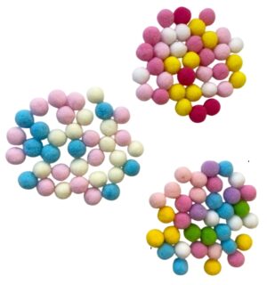 Set pomponi mix de culori, 1,5 cm